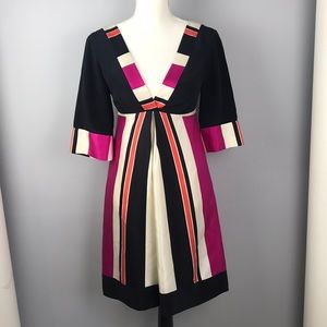 Shoshanna 100% Silk V-Neck Cocktail Dress 2